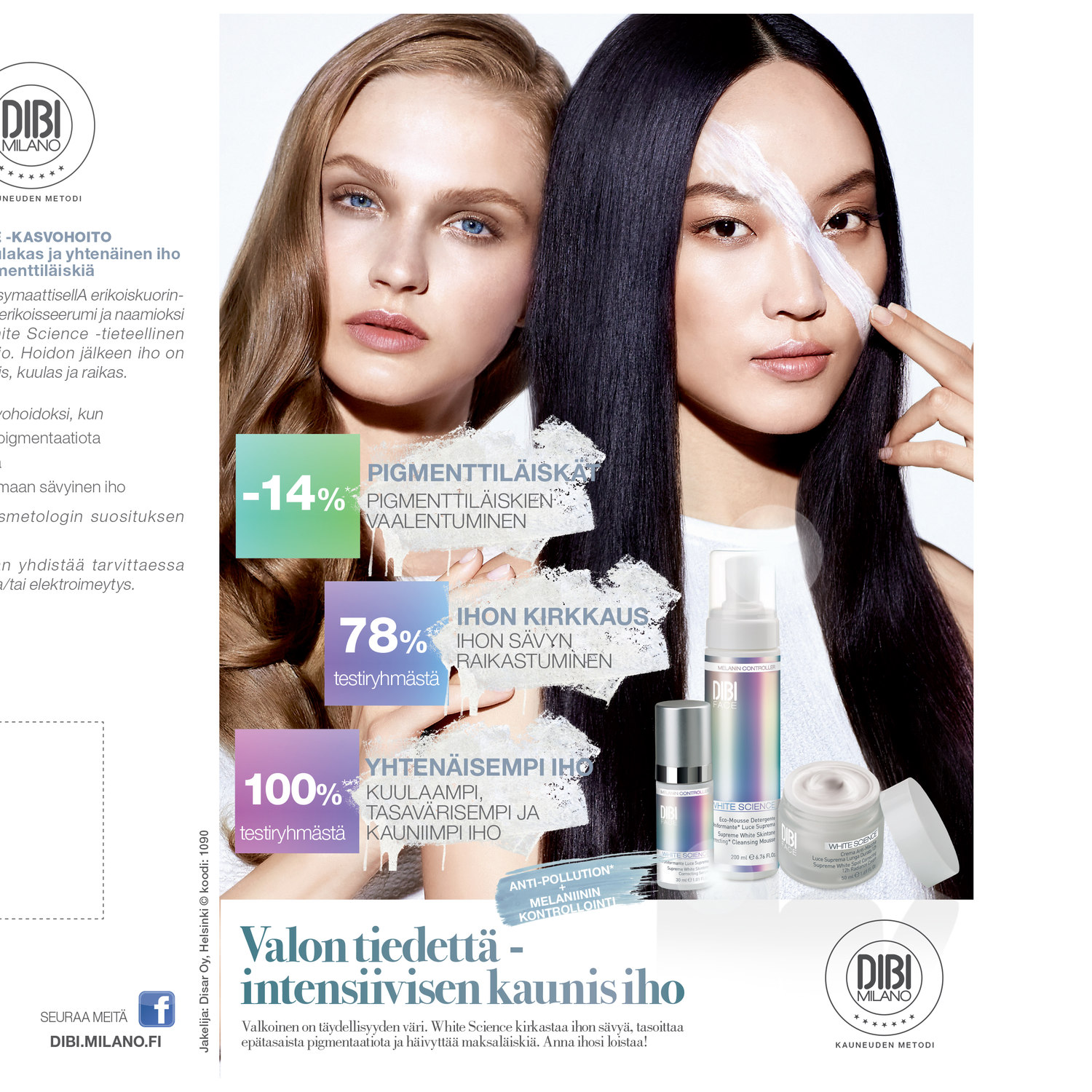 Esite WHITE SCIENCE tuotelinja 14