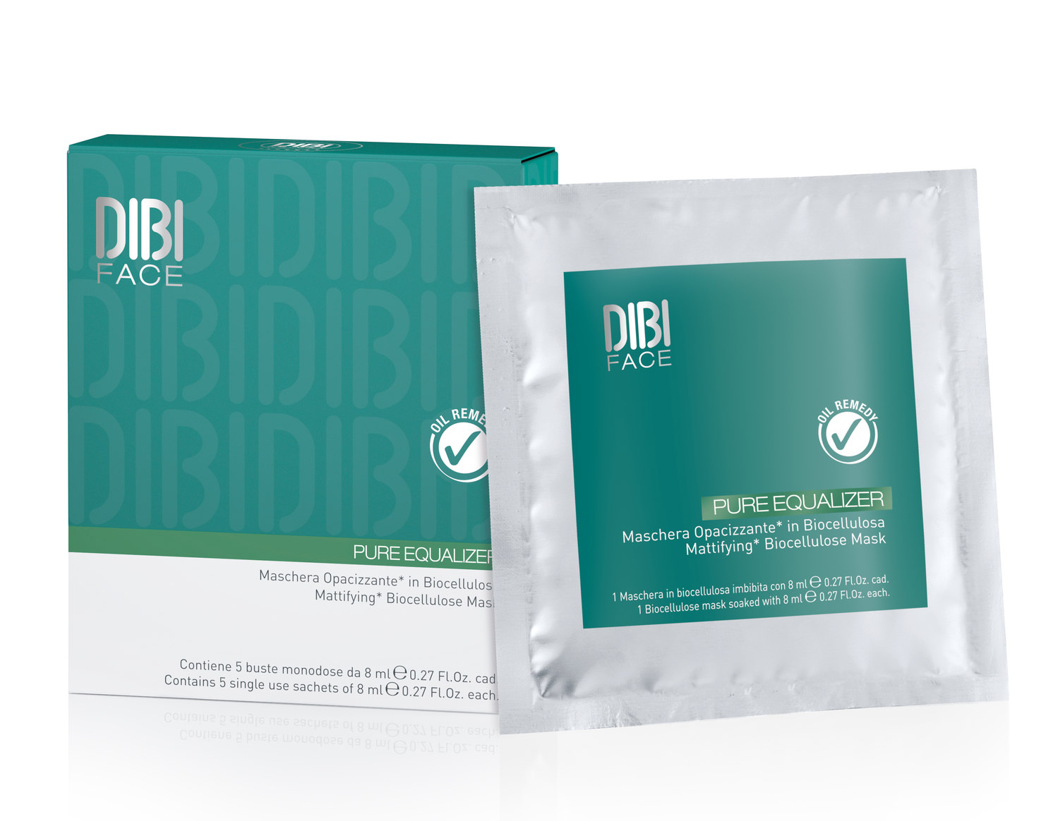 PURE EQUALIZER Mattifying Biocellulose Mask* 5 kpl